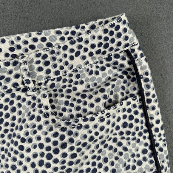 Coldwater Creek Pants Womens 16 Blue Polka Dot Classic Fit Straight Leg Casual - Picture 6 of 12